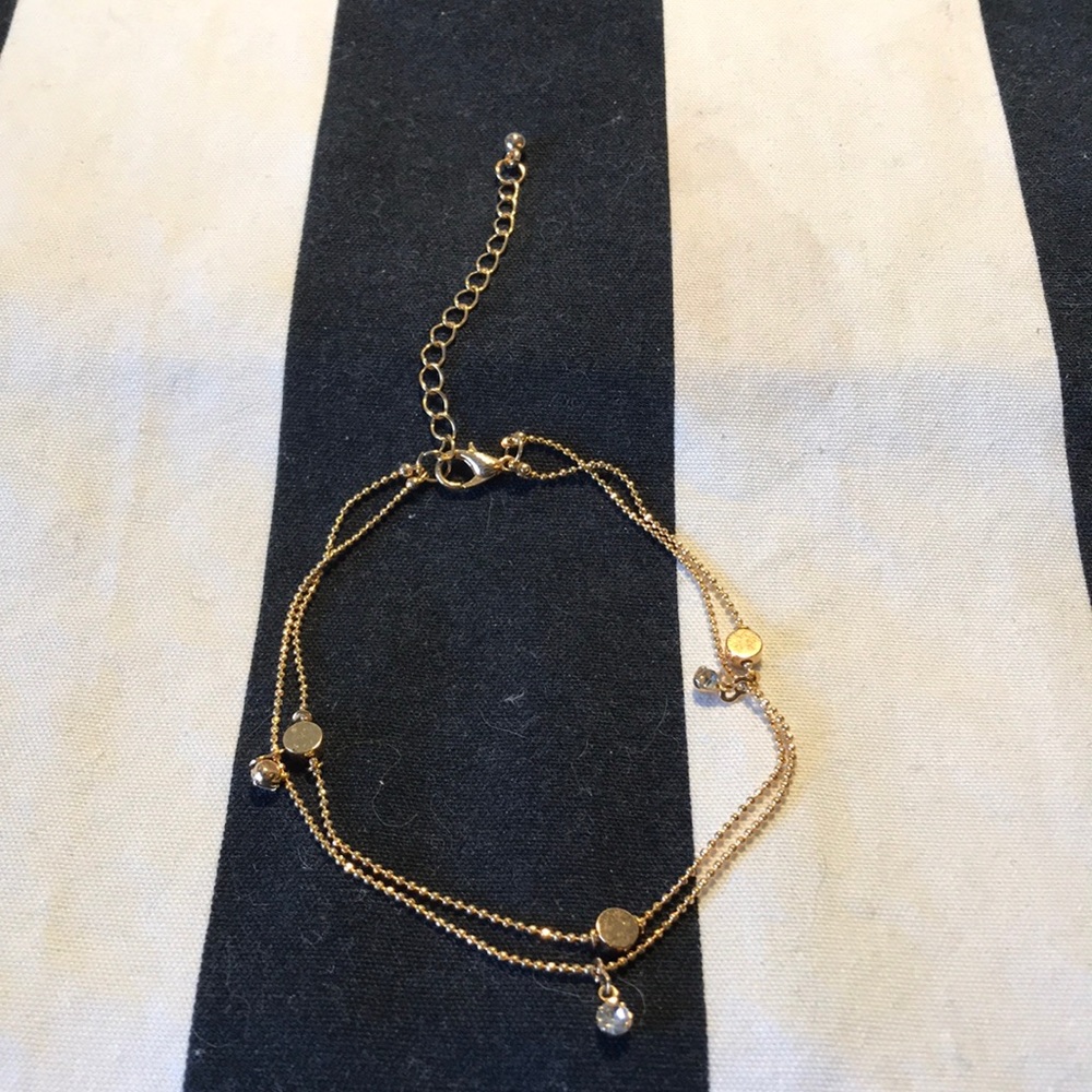 Gold & diamond anklet